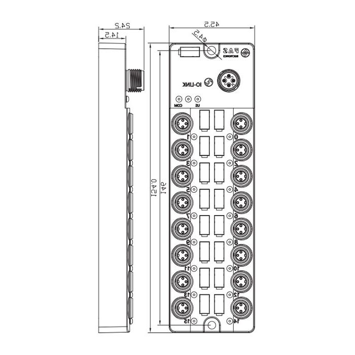 M8接口、IO-Link Hub、16DI、PNP、00B316